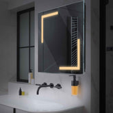 Espejo LED Cuadrado | Control por interruptor de pared | Luz blanca cálida - Reyze Seria Salono Model 3